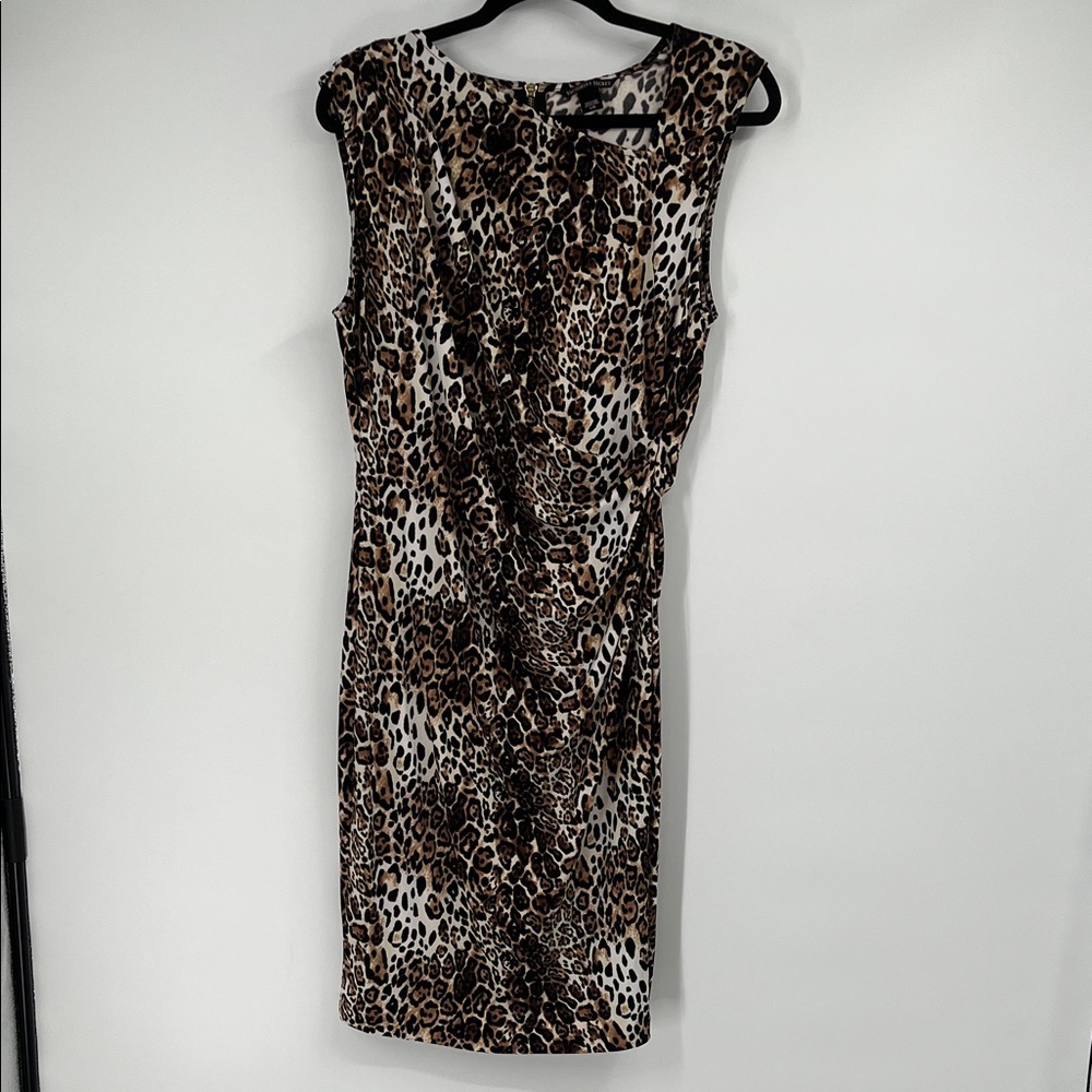 Victorias Secret Leopard Print Sleeveless Dress Size Large - Picture 2 of 8